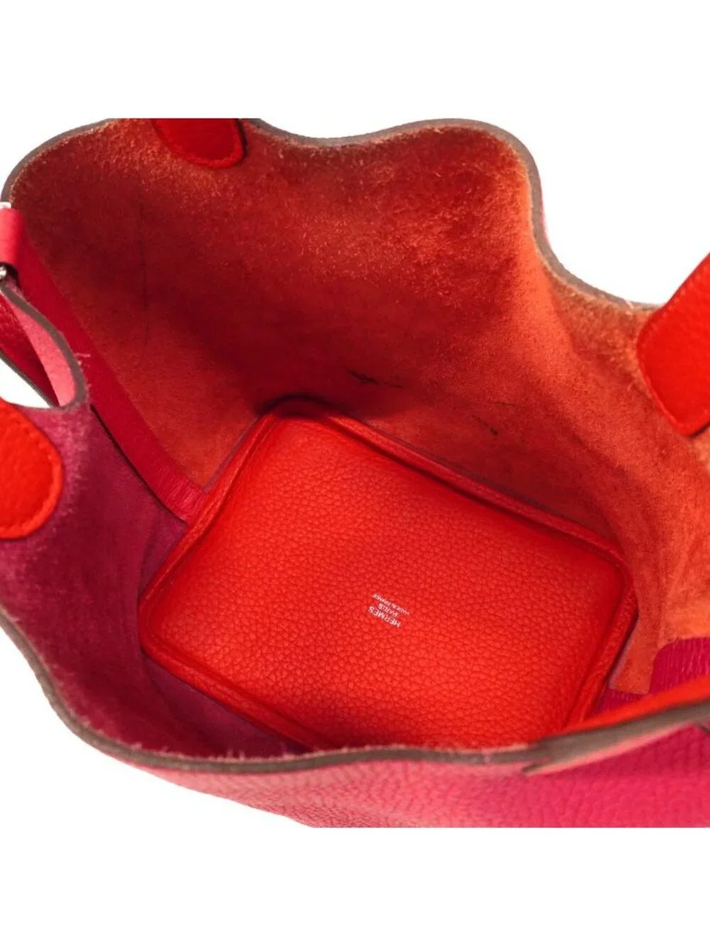 Hermes Handbag Picotin Lock PM Casaque Taurillon Clemence Rose Mexico Rouge